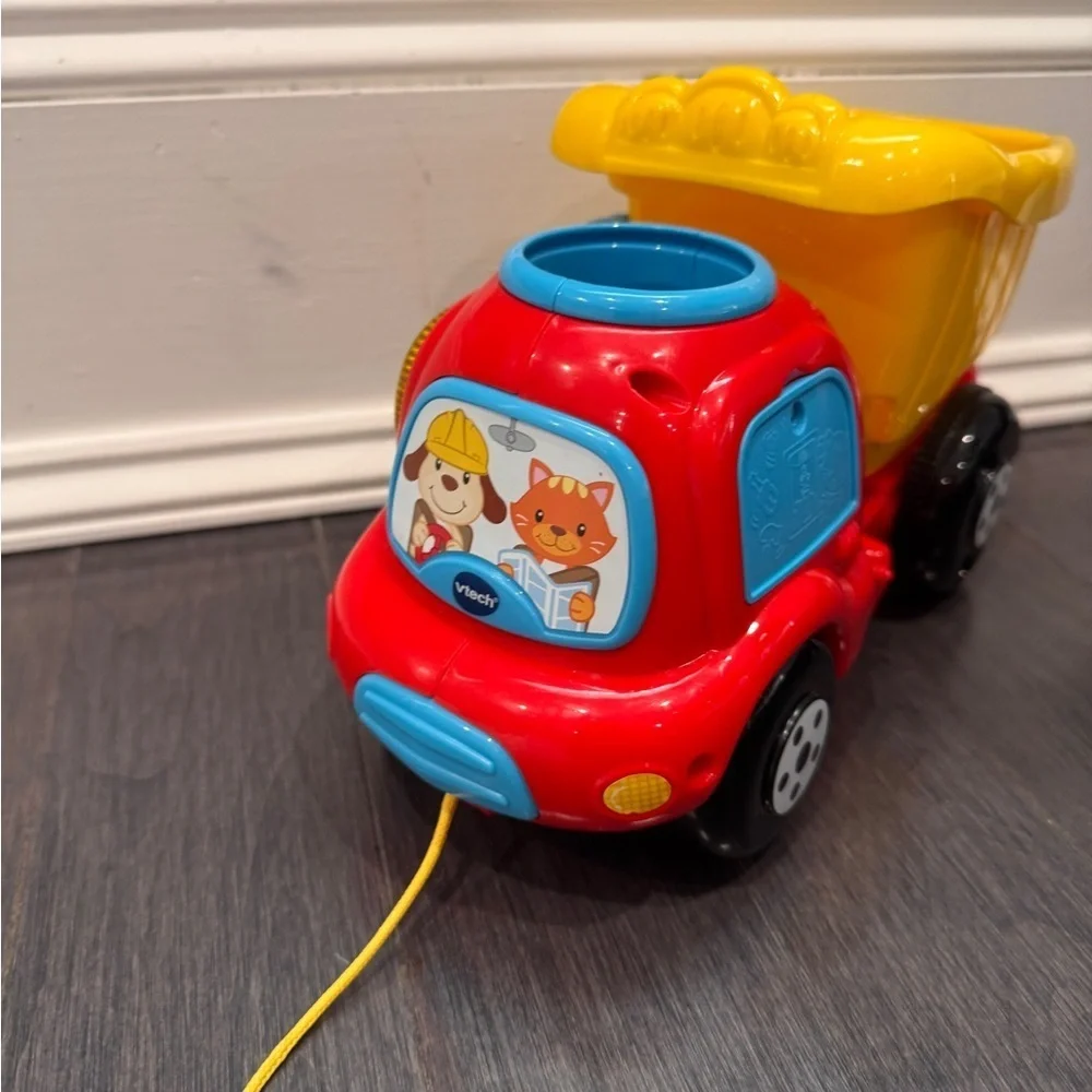 Vtech Drop & Go Red and Yellow Toy Dump Truck with Electronics